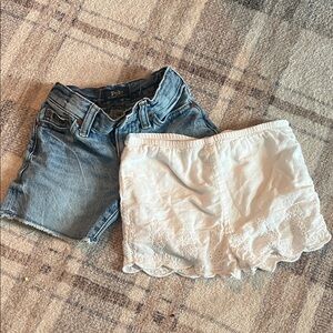 Polo by Ralph Lauren Women's White Lace Shorts and Jean Shorts (24m/2T)
